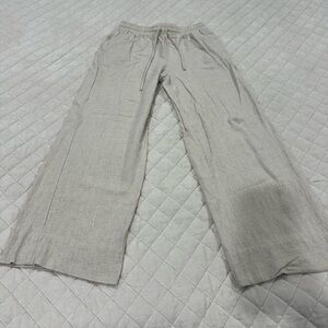 White Fox Linen Cream Pants